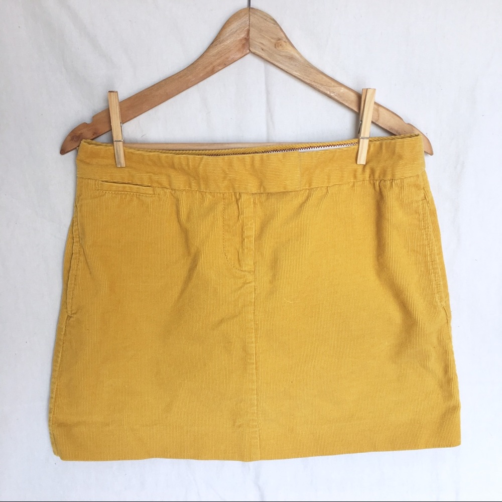 J Crew Mustard Yellow Skirt